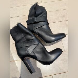 Aldo Women's High-Heel Ankle Boots with Faux Fur